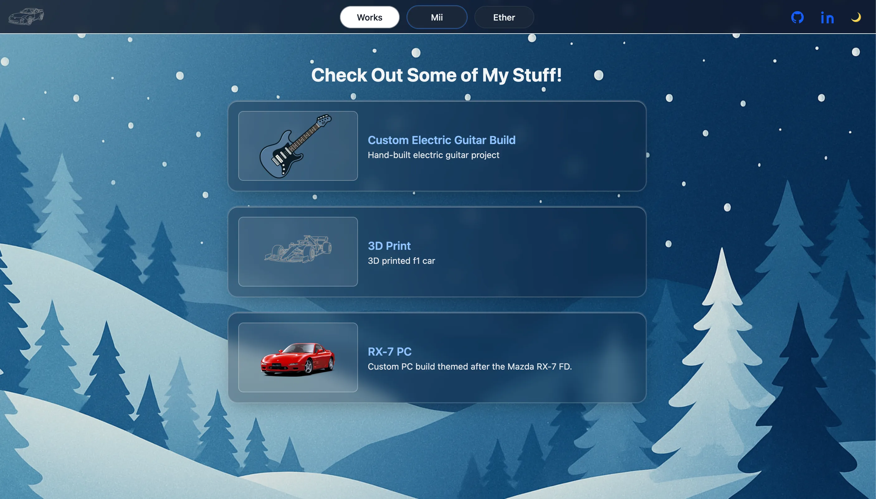 Works Page Screen Shot